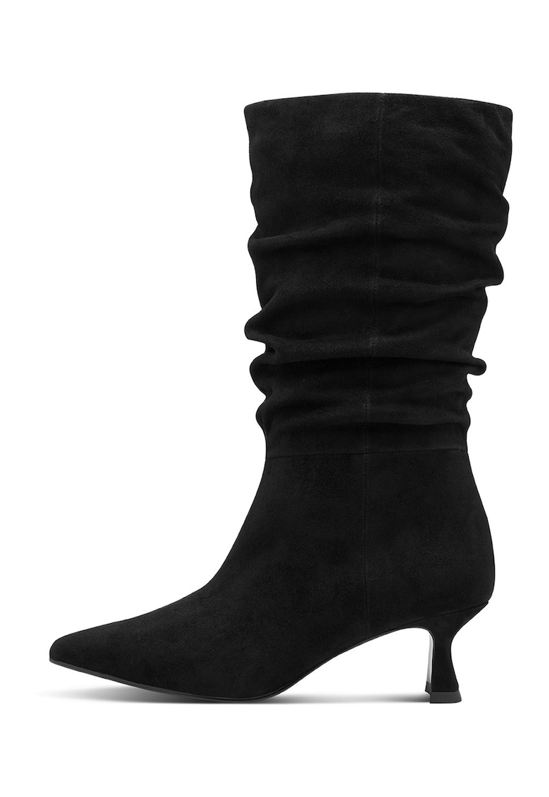 Cizme lungi din piele - Negru