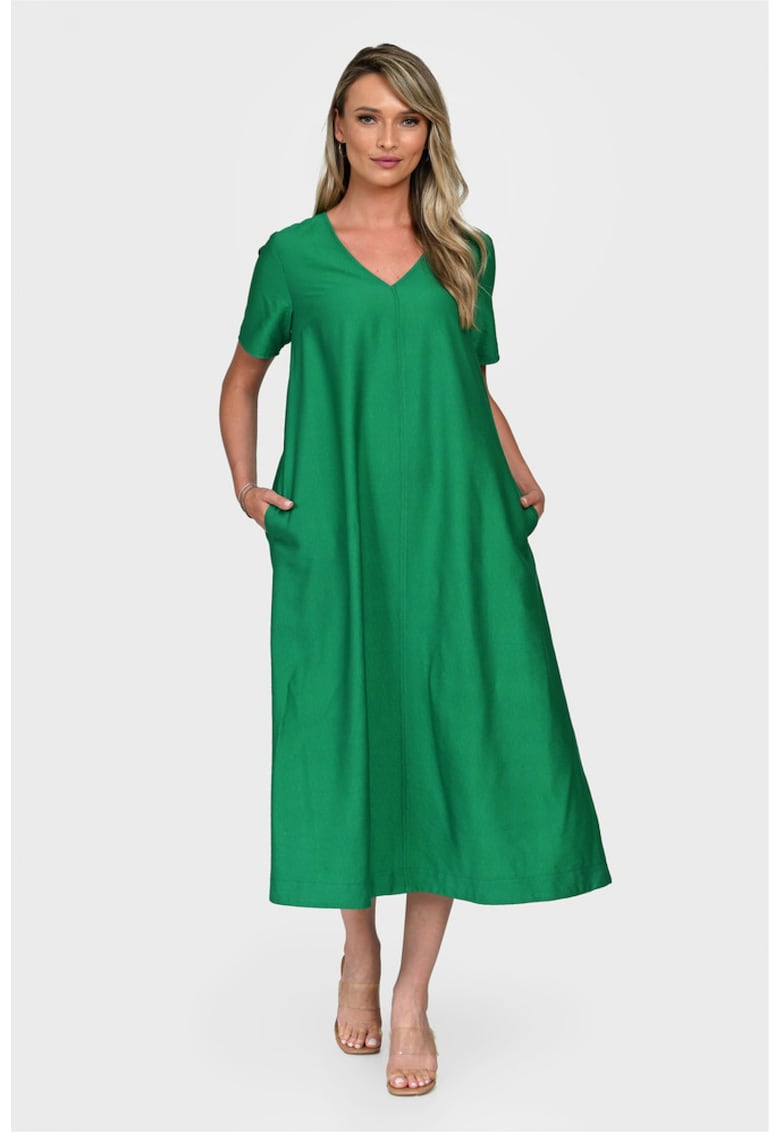 Rochie Dama - V-Neckline V322 - Verde