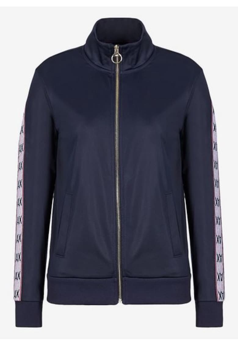Armani Exchange Bluza sport cu fermoar si logo -
