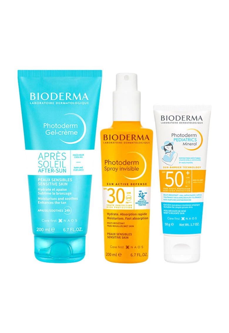 Pachet Family Photoderm – Spray SPF 30 200 ml - Crema dupa plaja 200 ml - Crema minerala copii SPF 50+ - 50 g