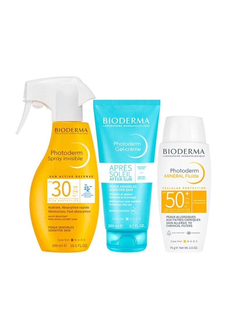 Pachet Photoderm – Spray SPF 30 - 300 ml + Crema after-sun - 200 ml + Fluid mineral SPF 50+ - 75 g
