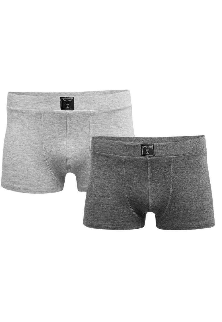 Set 2 perechi boxeri barbati BIM600 - Bumbac - Gri -