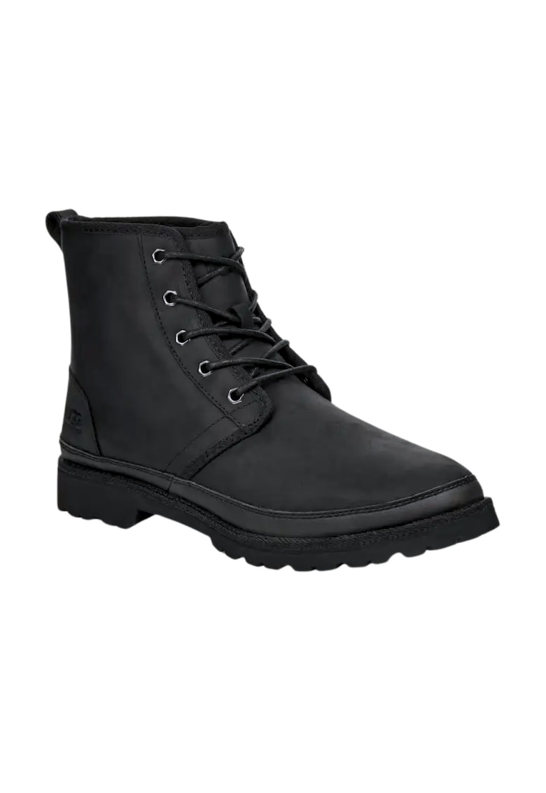 Ugg Ghete barbati Harkland - piele naturala - interior cu lana - negru -