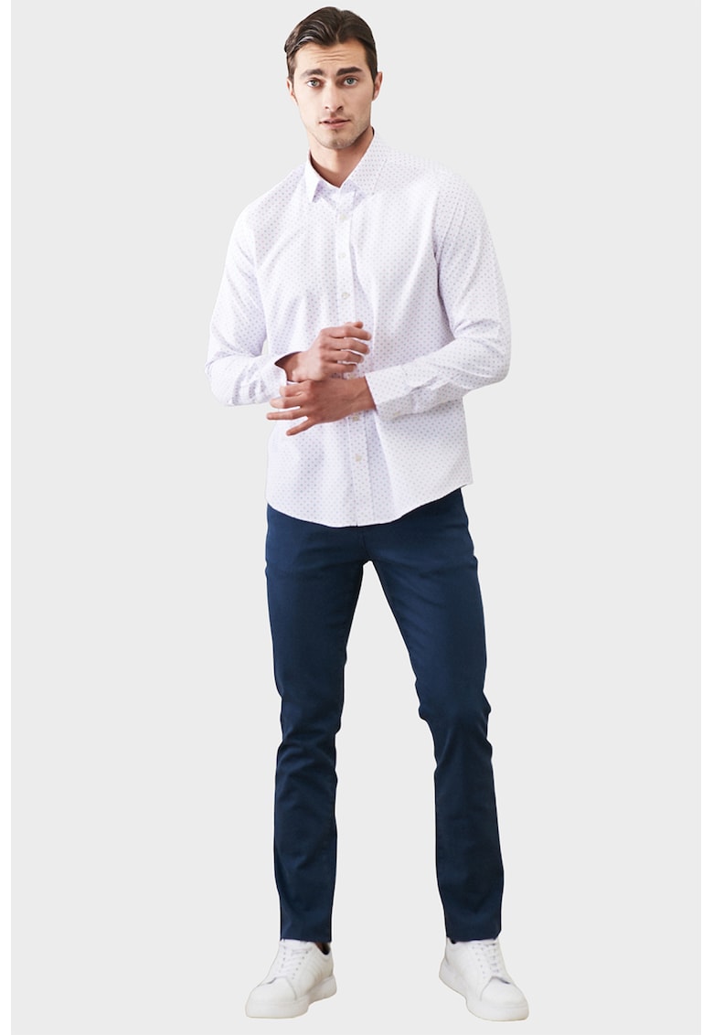 Blugi cu buzunare si talie medie