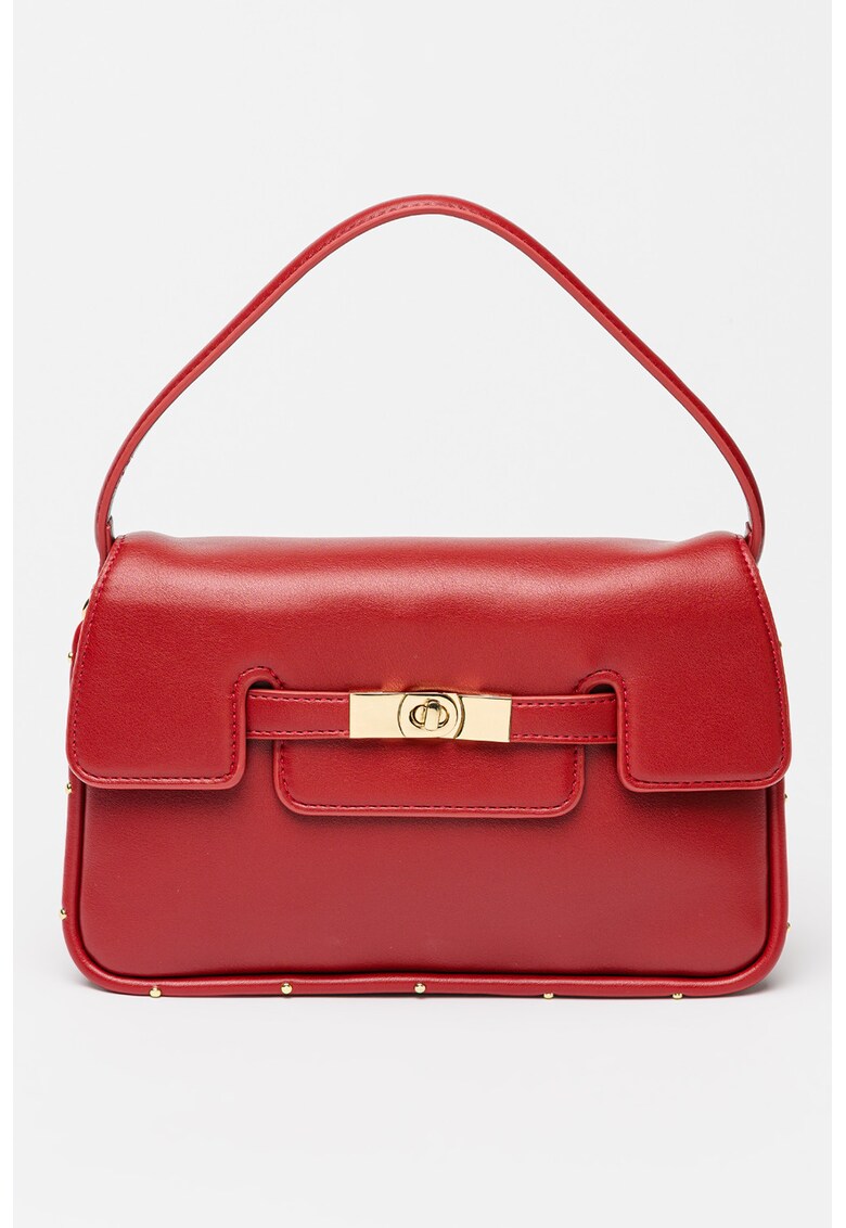 Geanta din piele ecologica cu maner Genziana - Rosu inchis