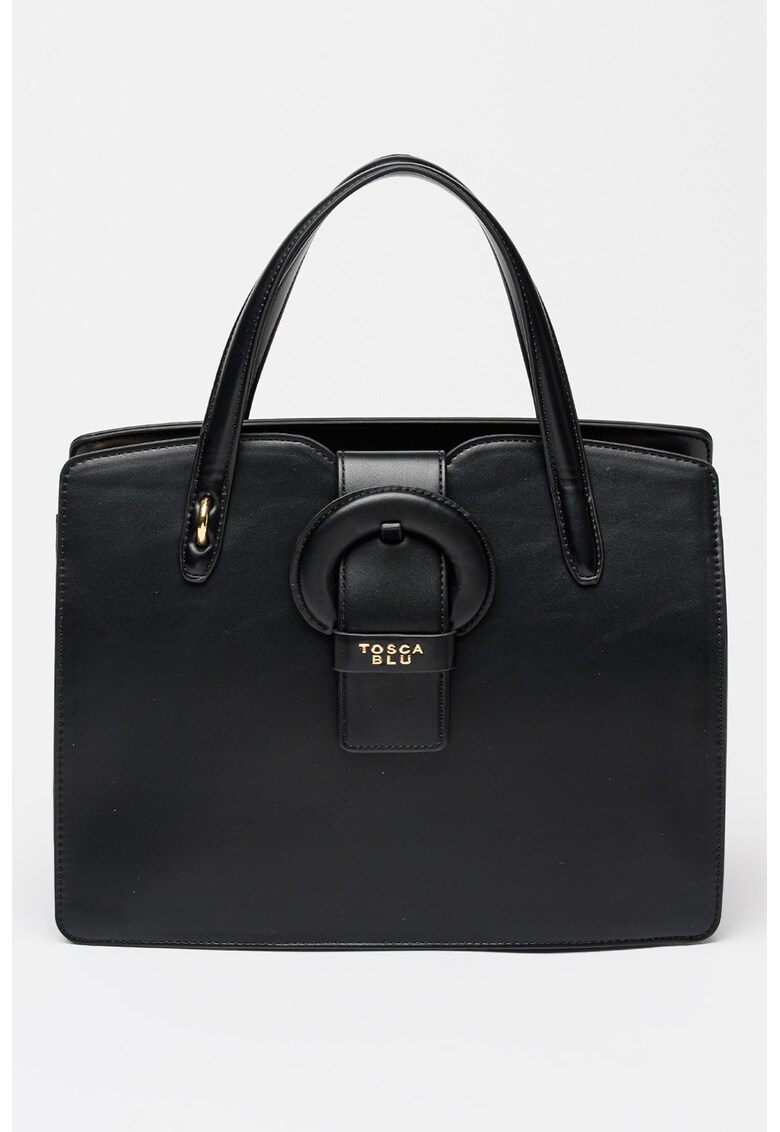 Geanta shopper din piele ecologica - Negru