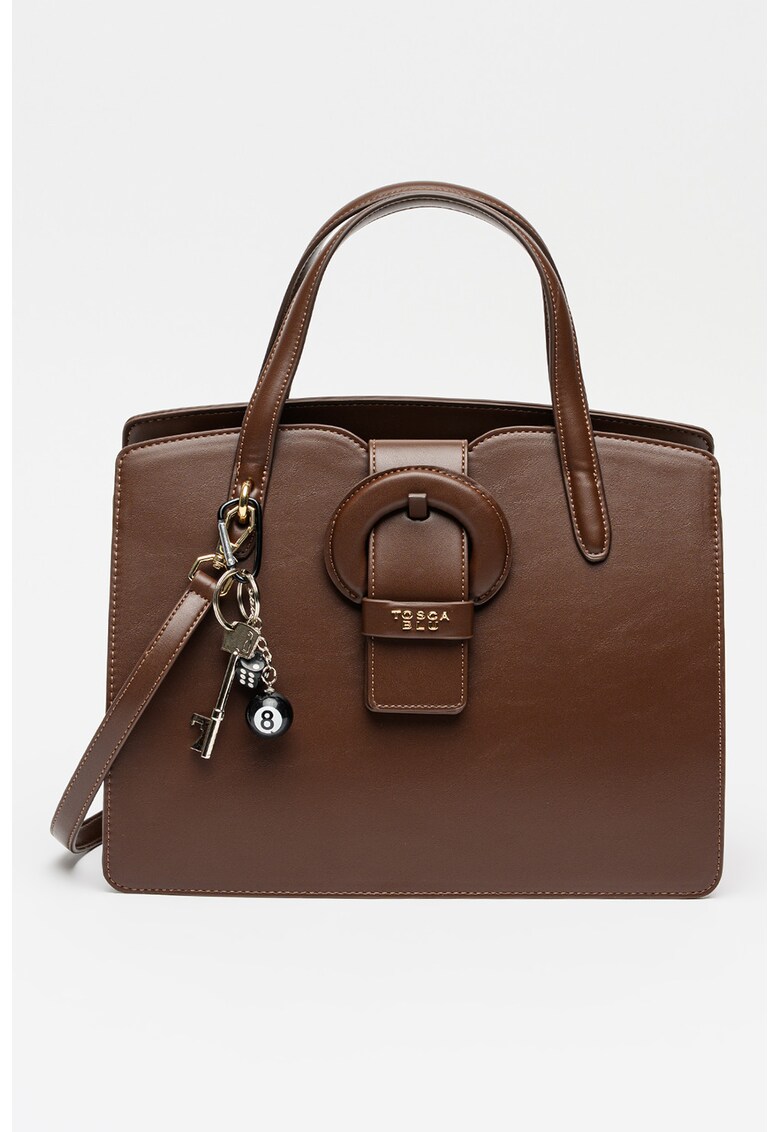 Geanta shopper din piele ecologica - Maro inchis