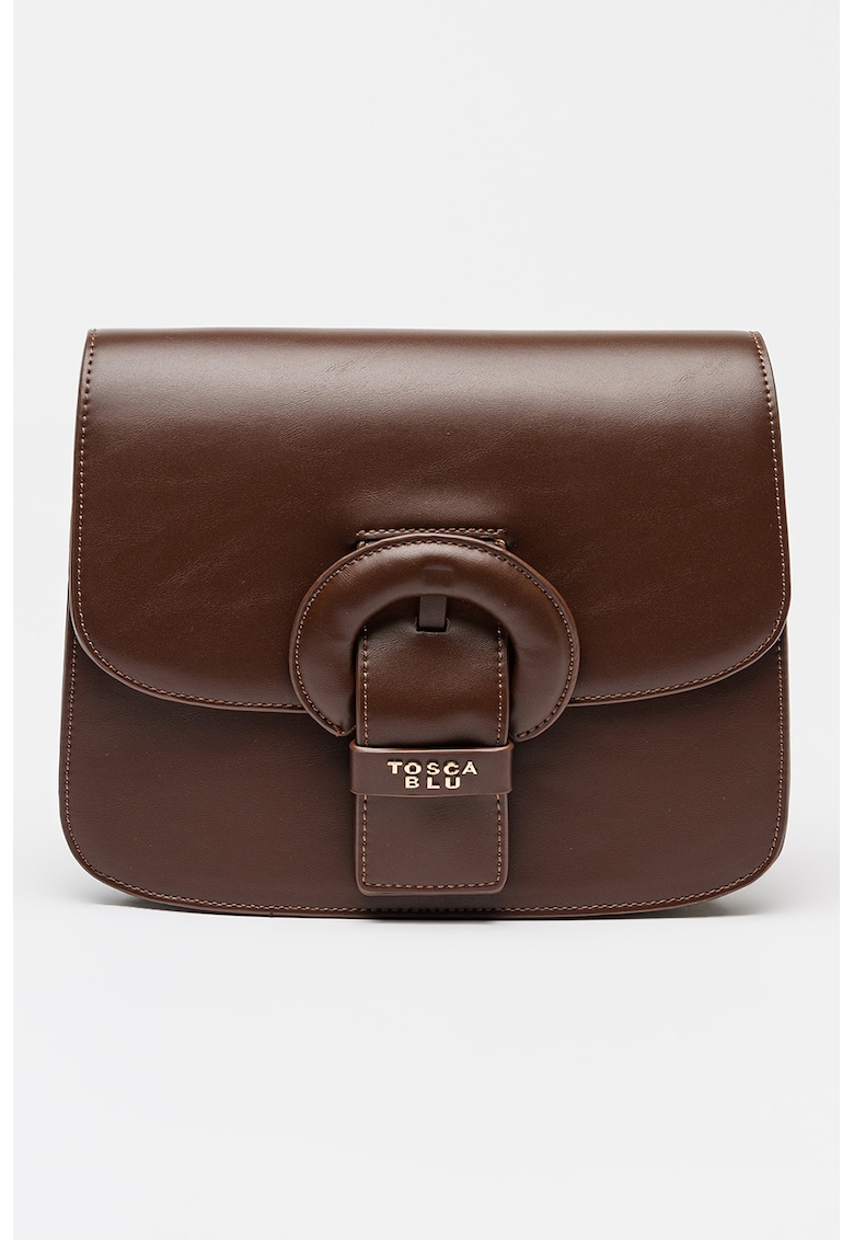 Geanta crossbody din piele ecologica - Maro pamantiu