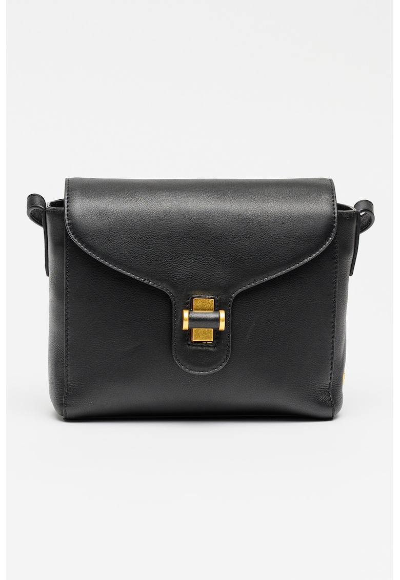 Geanta crossbody din piele Grace - Negru
