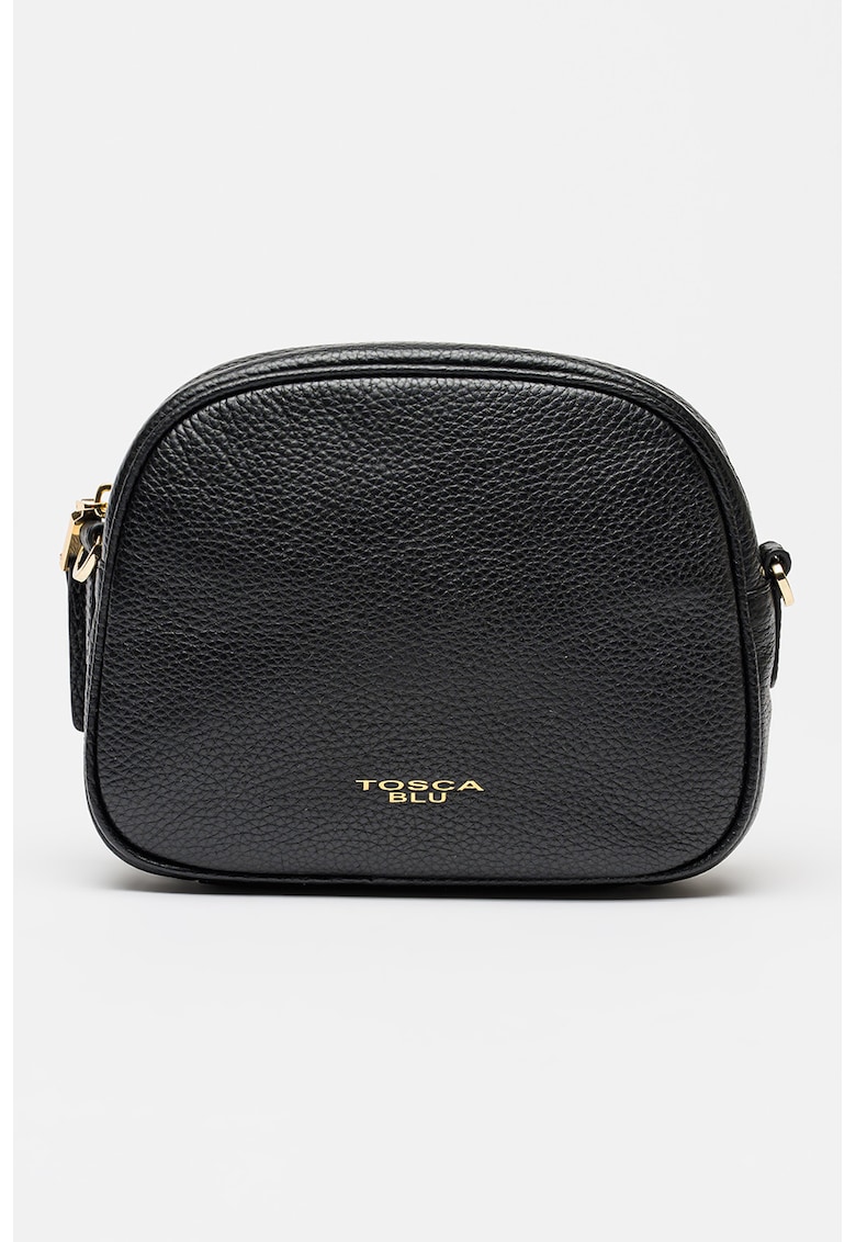 Geanta crossbody din piele Lily - Negru