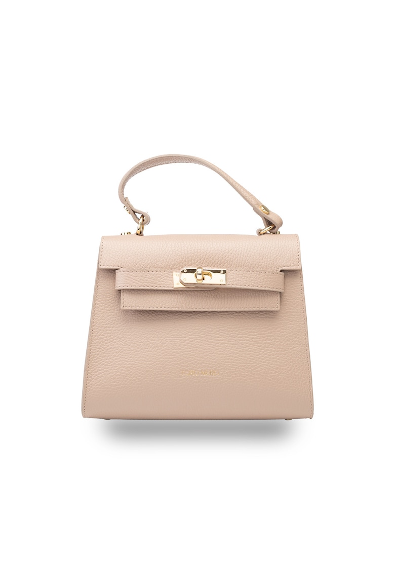 Geanta dama din piele naturala roz pal Roxana