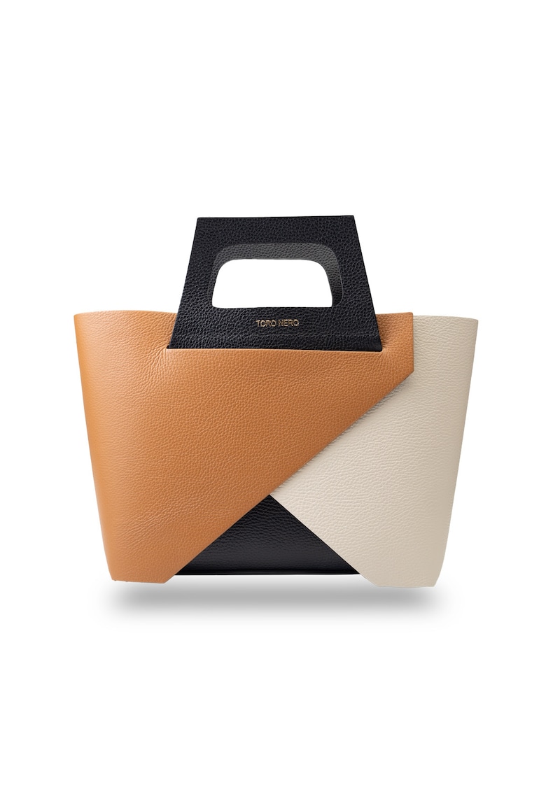 Geanta dama din piele naturala maro Sophia