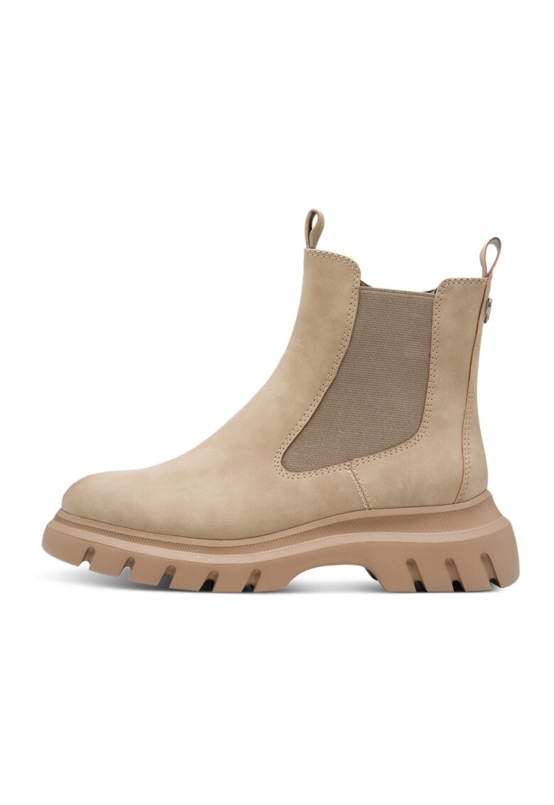 Ghete Chelsea de piele ecologica - Maro nisip