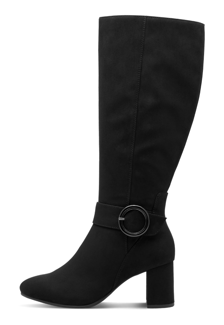 Cizme de piele intoarsa sintetica cu catarama Cizme de piele intoarsa sintetica cu catarama