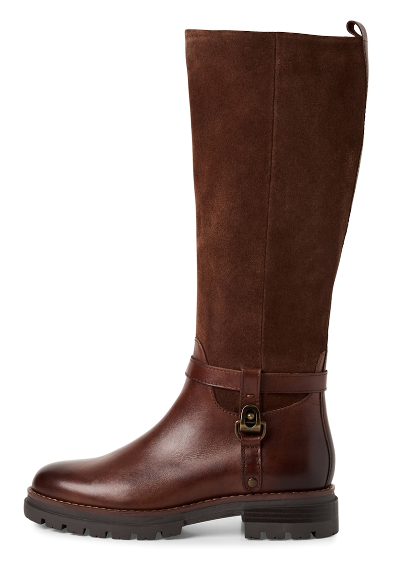 Cizme lungi pana la genunchi - din piele si piele intoarsa