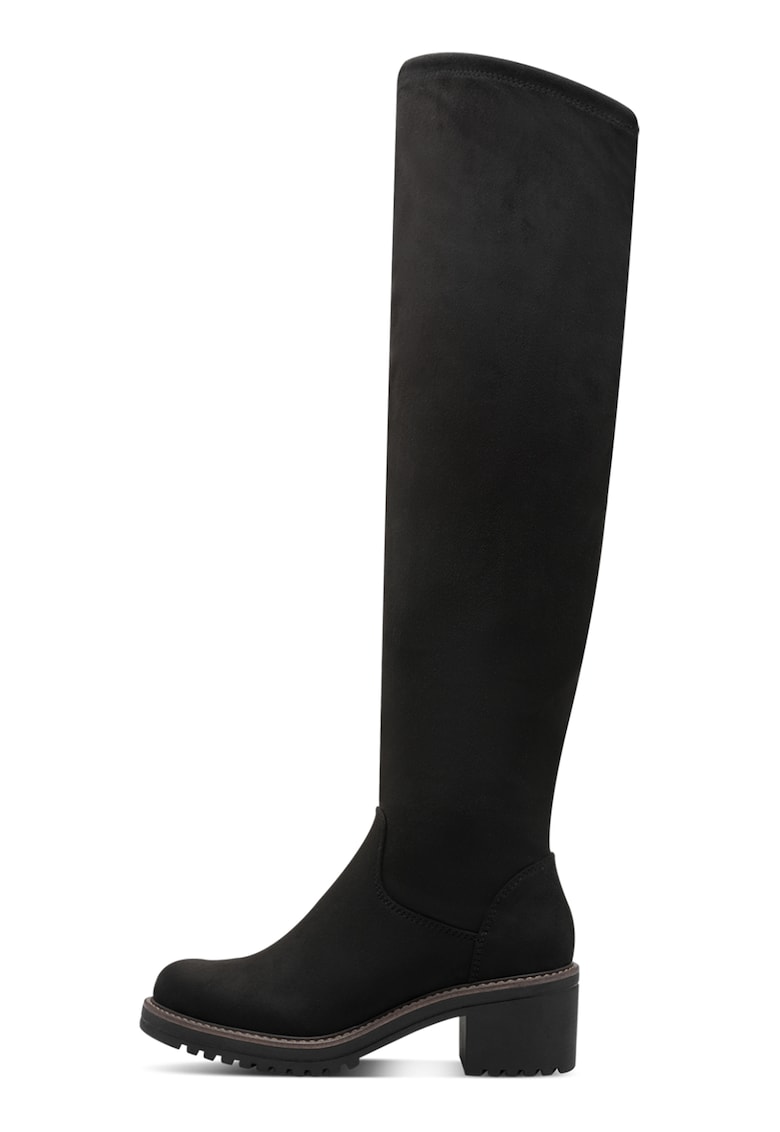 Cizme lungi peste genunchi - cu toc masiv