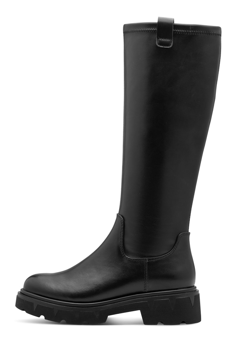Cizme mid-calf de piele ecologica