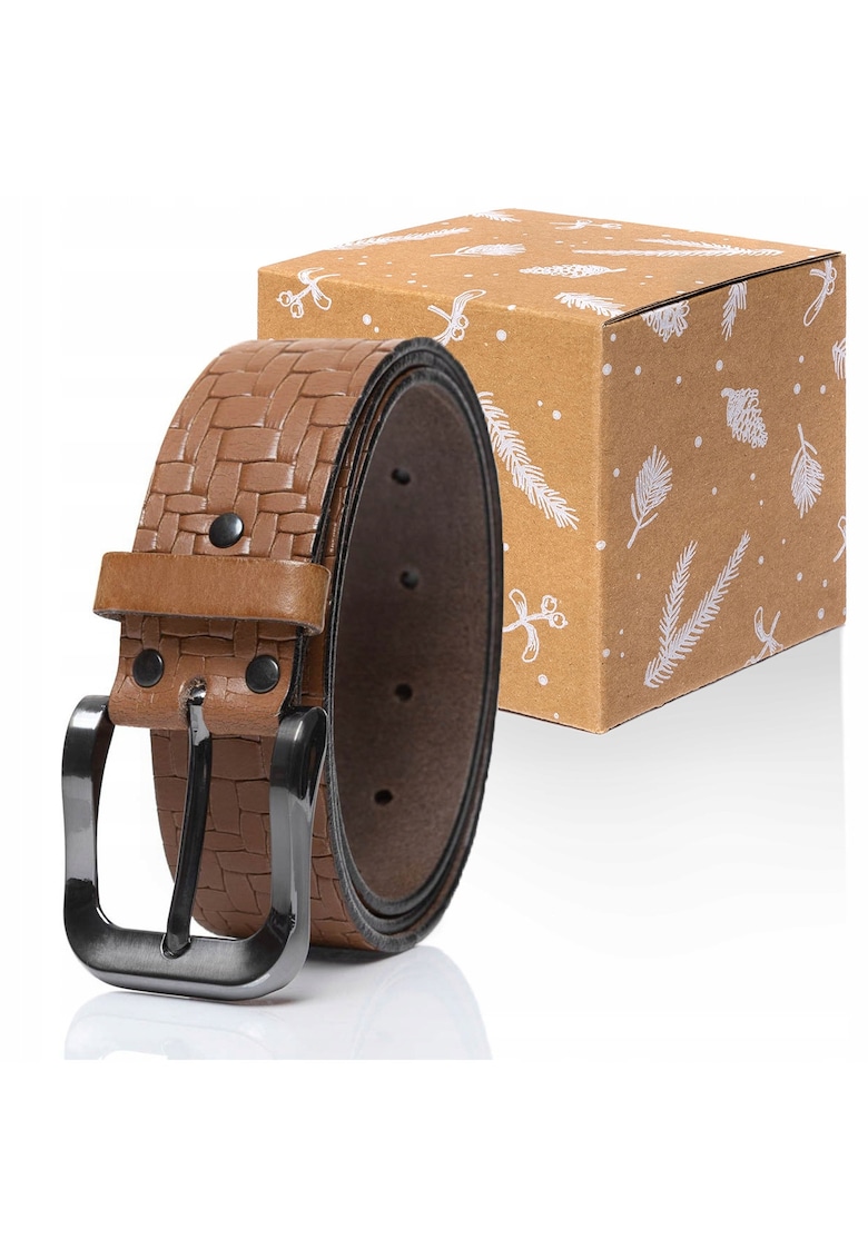 Curea Din Piele - Curea - 100% Piele Naturala - Maro - Latime: 4 - Maro