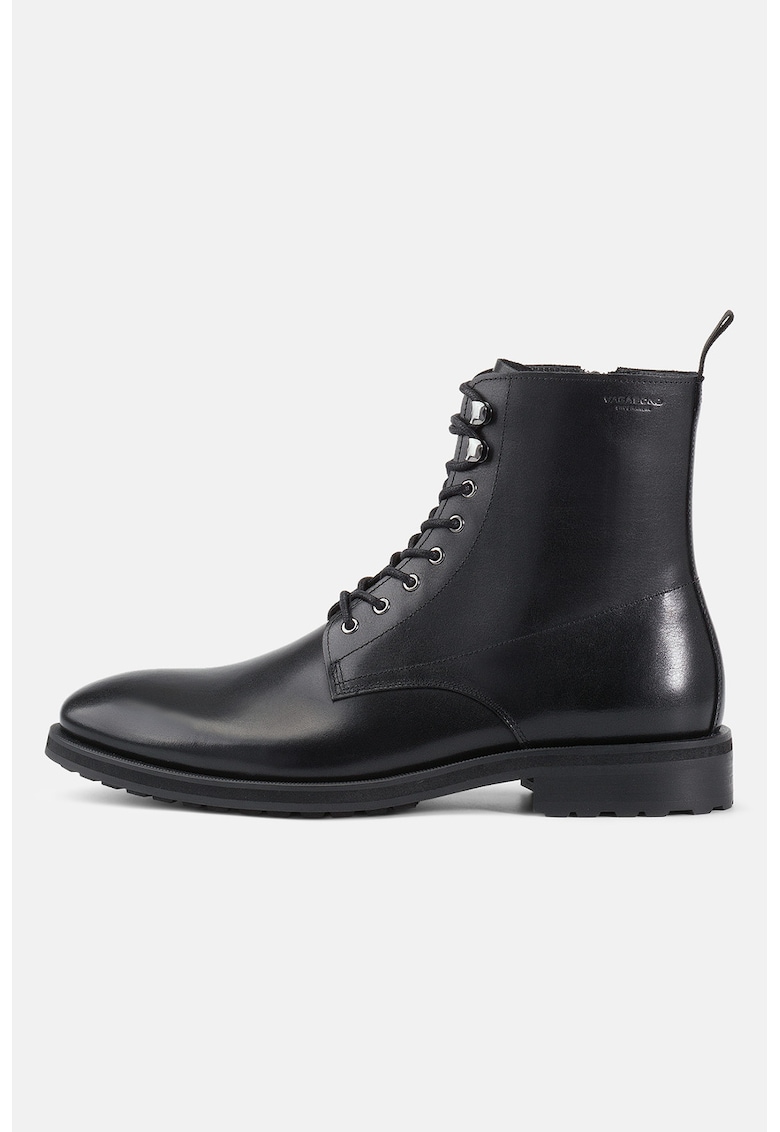 Ghete de piele cu fermoar - Negru