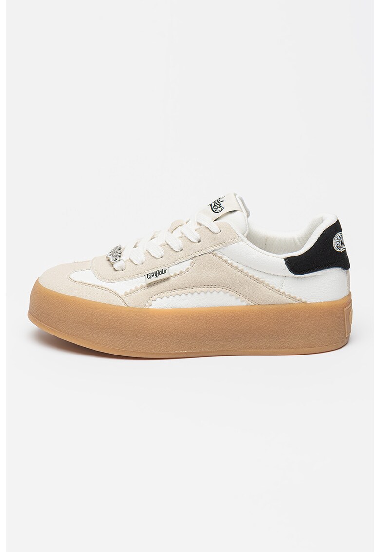 Pantofi sport low-cut din material textil Cajo - Alb optic/Bej deschis