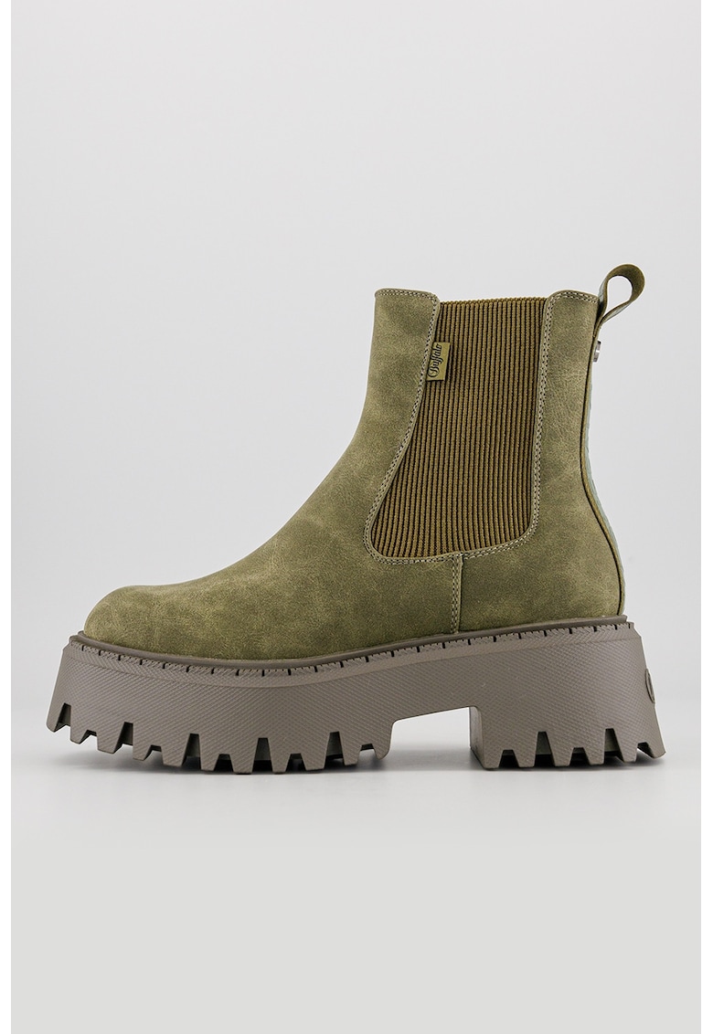 Ghete Chelsea de piele nabuc ecologice cu captuseala calduroasa Aspen