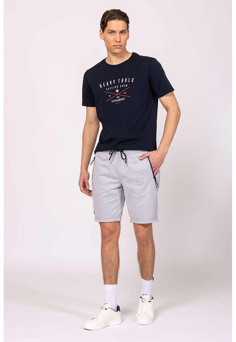 Pantaloni scurti cu buzunare cu fermoar