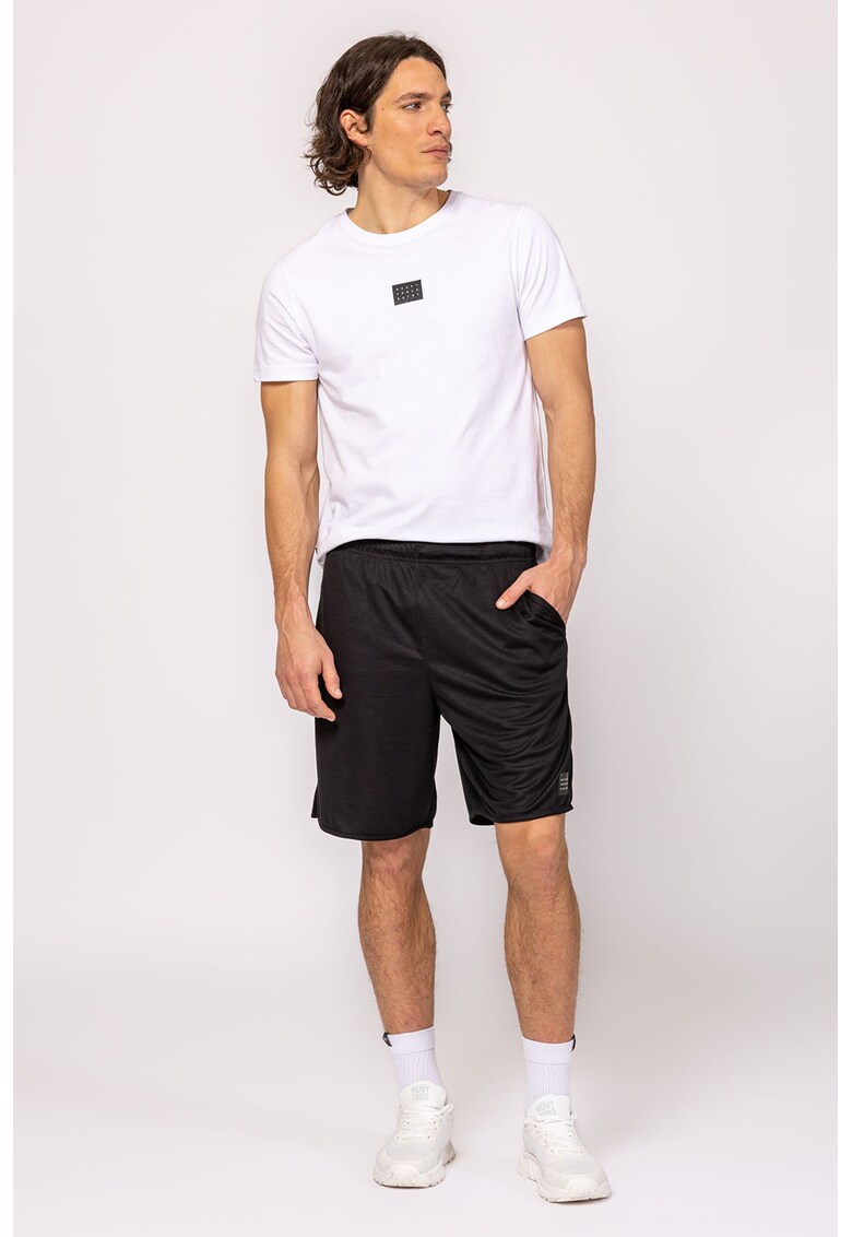 Pantaloni scurti cu banda elastica in talie Zala - Negru