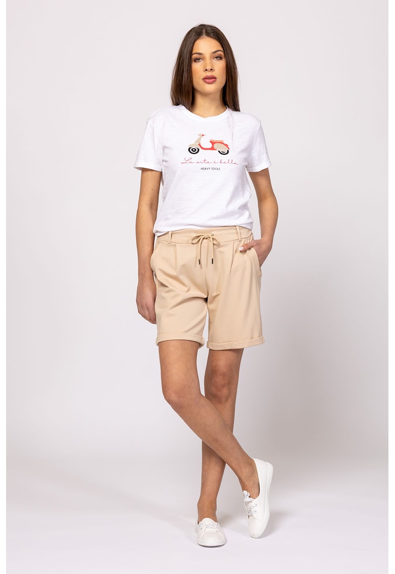 Tricou regular fit cu imprimeu grafic - Alb