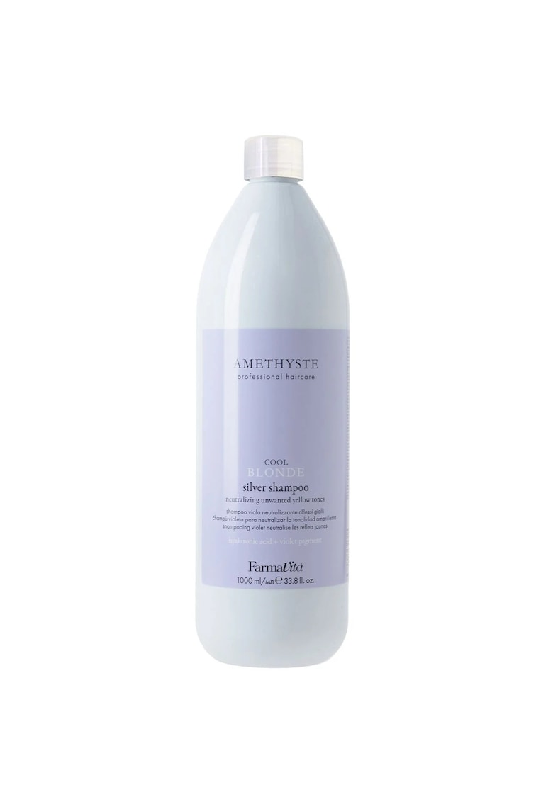 Sampon profesional pentru par blond - cu acid hialuronic si pigment violet -  Amethyste Cool Blonde - 1000 ml