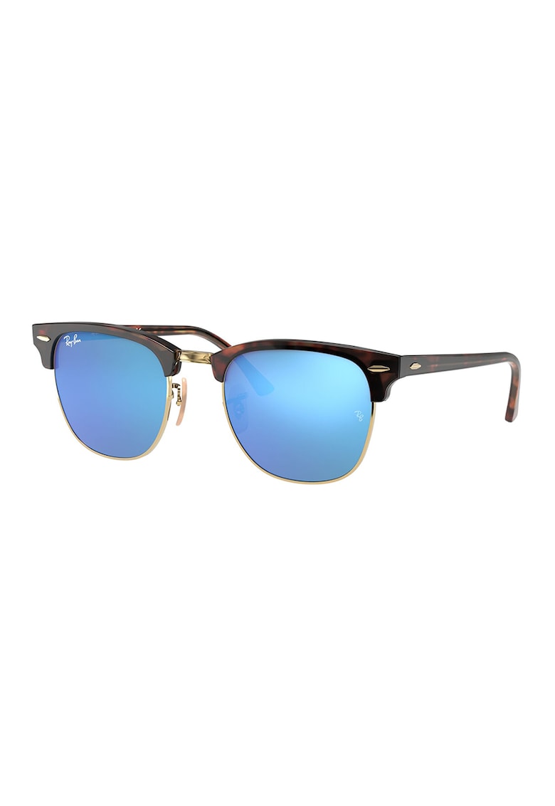 Ochelari de soare clubmaster unisex cu lentile oglinda