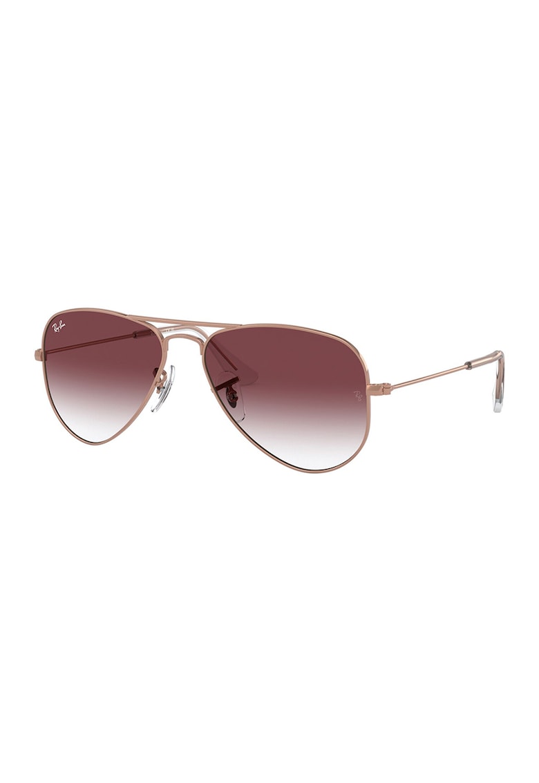 Ochelari de soare aviator cu lentile polarizate si rama metalica - Bronz/Transparent