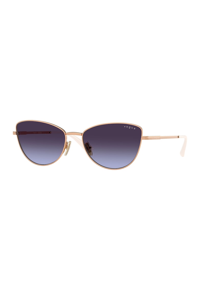 Ochelari de soare cat-eye cu lentile polarizate - Auriu/Crem