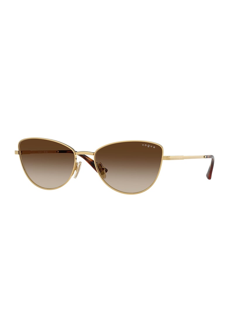 Ochelari de soare cat-eye cu lentile polarizate - Auriu/Maro