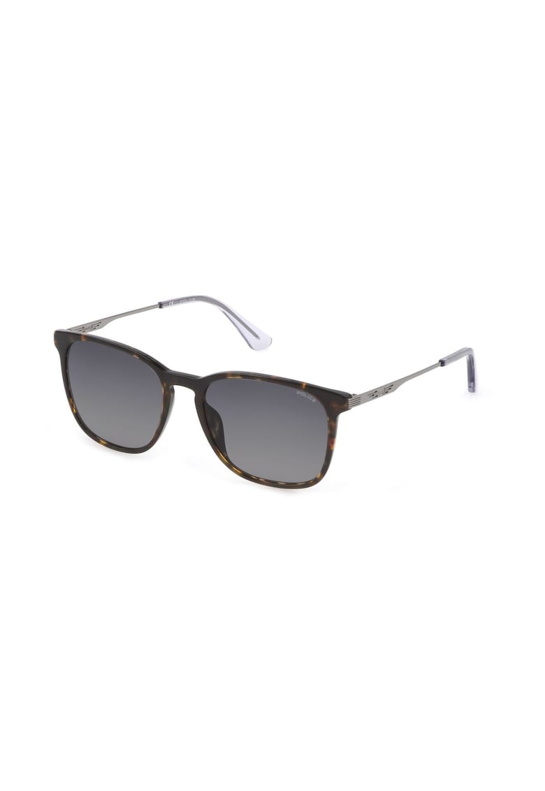 Ochelari de Soare Barbati SPLD47-550752 - Lentile Degradate Gri Ø55mm - Cadru Maro Acetat - UV400 - Husa Inclusa
