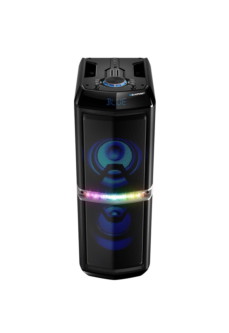 Boxa portabila profesionala - Bluetooth - FM - SD - USB - Karaoke - lumini disco - negru