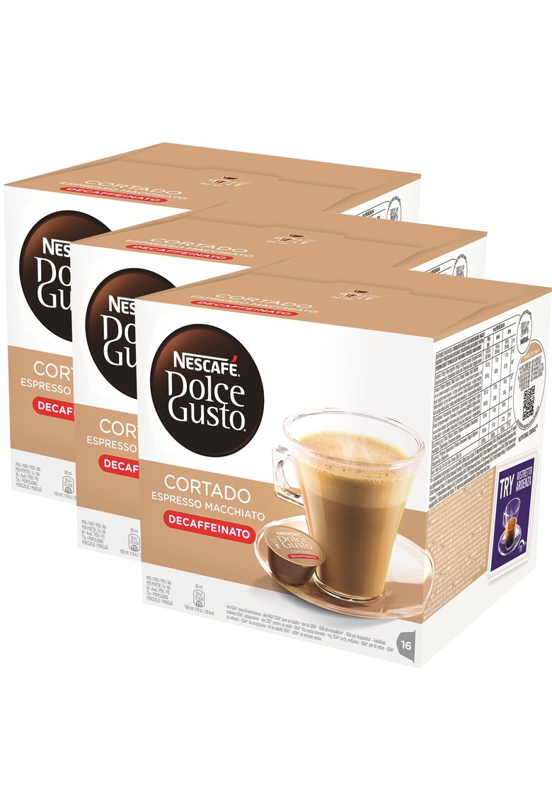 Set 3 x Capsule Nescafé Dolce Gusto Cortado Espresso Decaff - 48 capsule - 297.6g