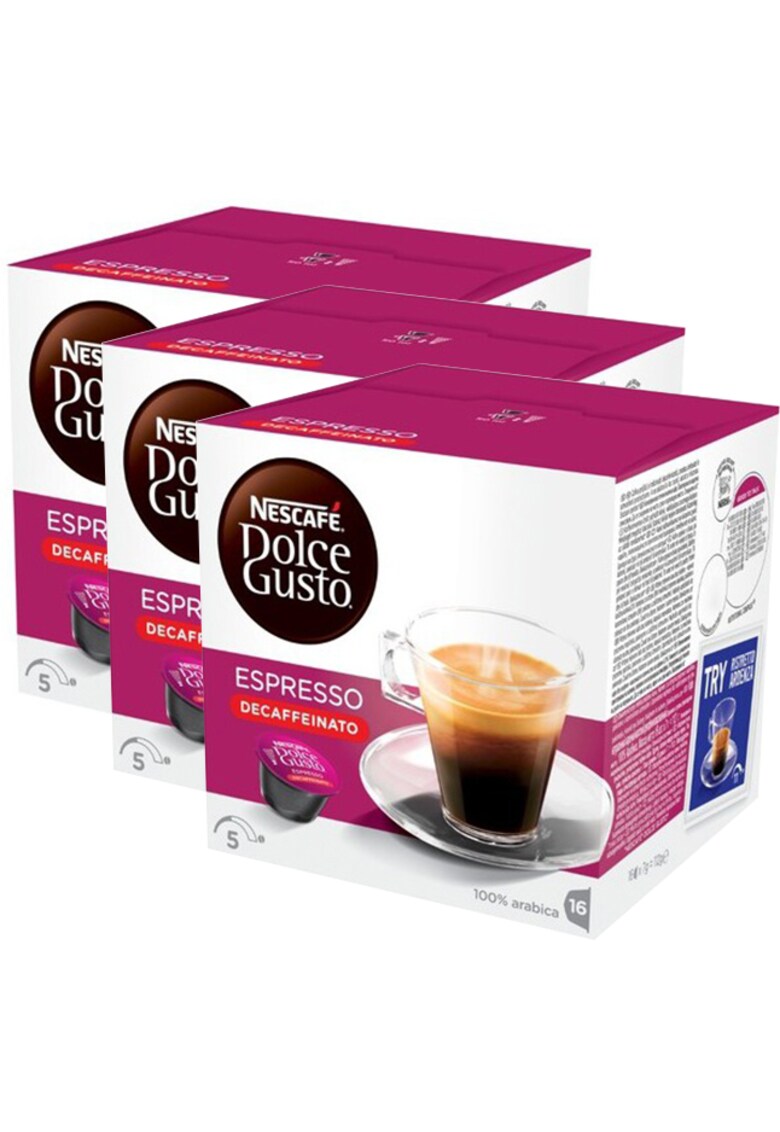 Set 3 x Capsule Nescafé Dolce Gusto Espresso Decaff Red - 48 capsule - 288g