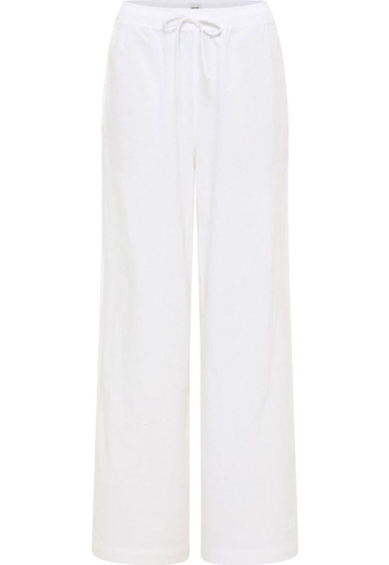 Pantaloni drepti din amestec de in