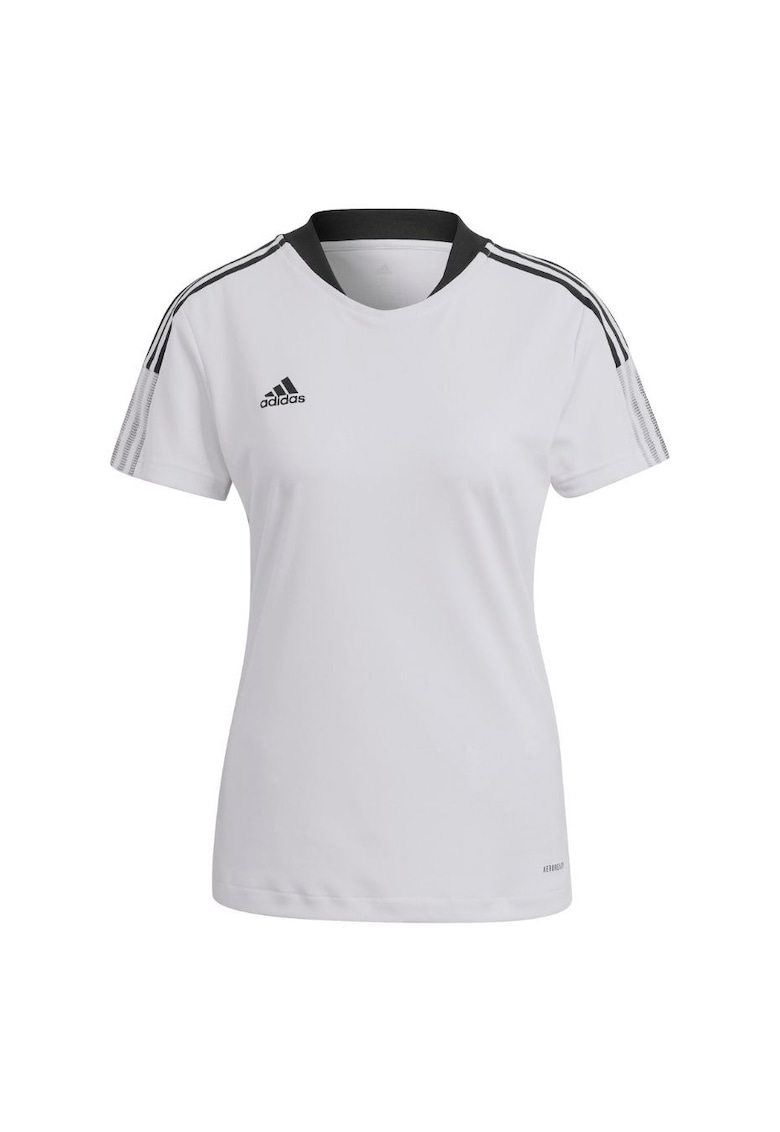 Tricou sport dama Tiro 21 - poliester - alb/negru -