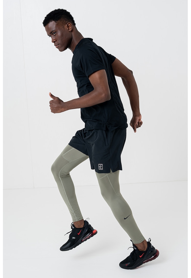 Colanti cu tehnologie Dri-FIT - pentru fitness - Negru/Verde pal
