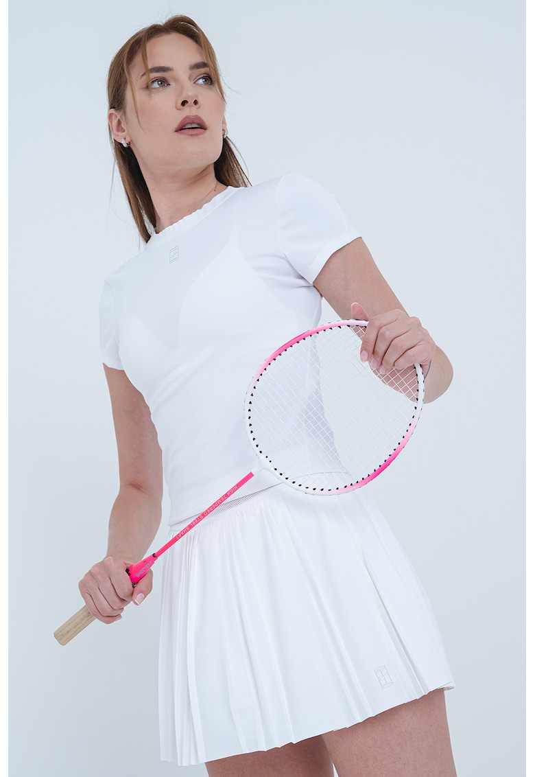 Tricou slim-fit pentru tenis - Alb optic -