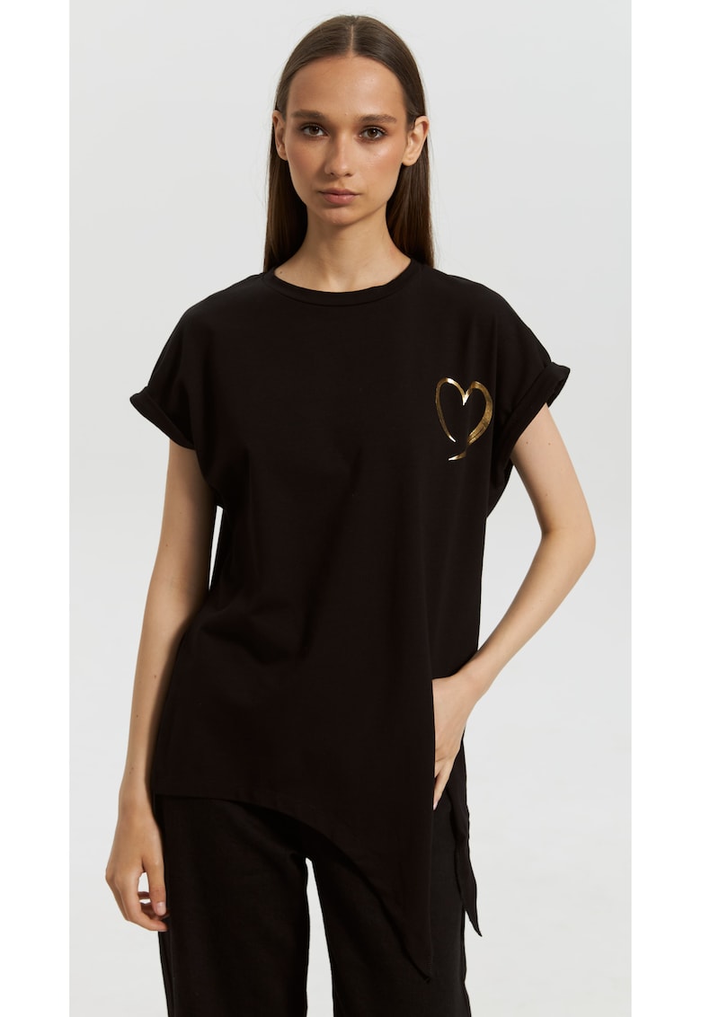 Tricou cu maneca scurta si imprimeu - pentru dame
