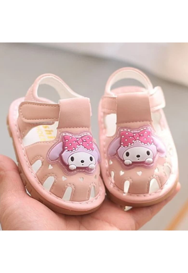 Sandale Cu Piuitoare - Model Melody - Piele Ecologica - Velcro - Fete