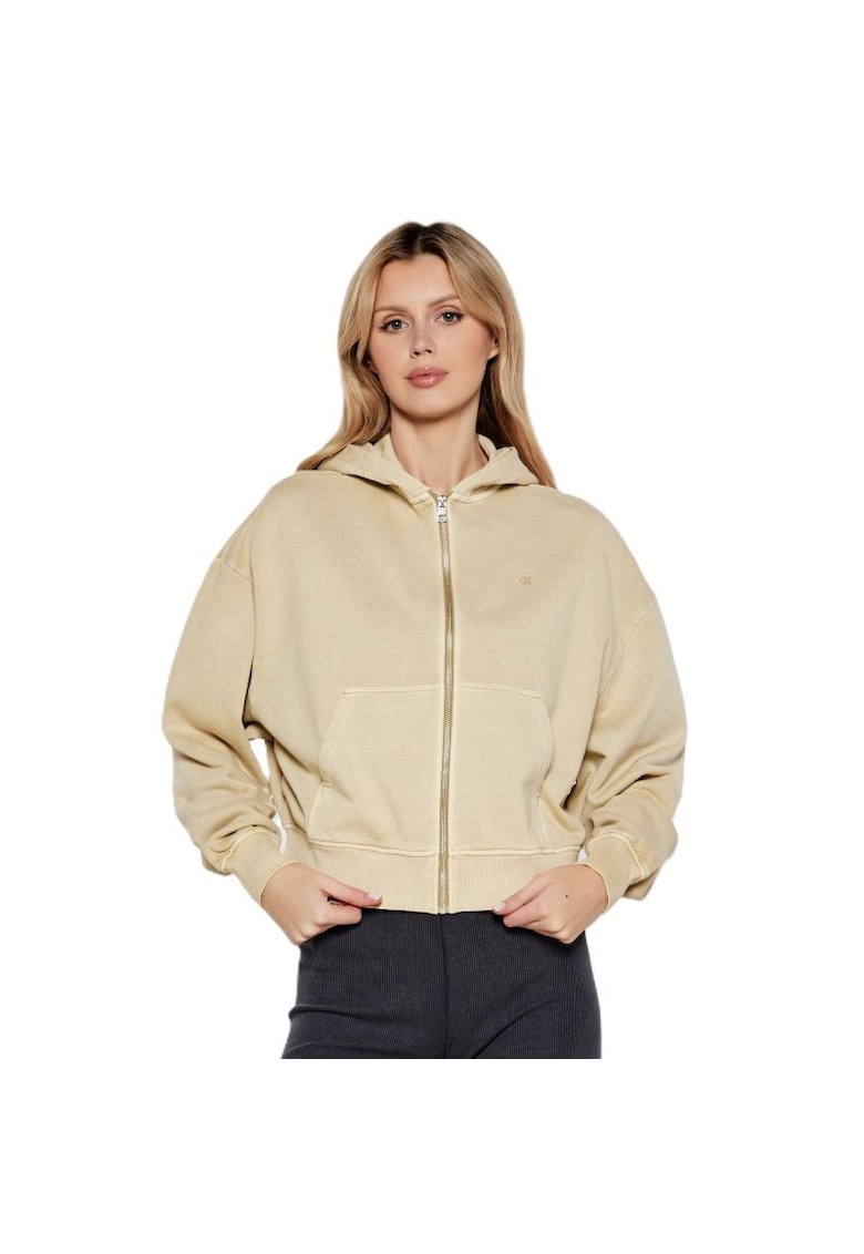 Bluza cu fermoar  BOLD WASHED CK APPLIQUEZIP-THRU-J20J225523-PF0