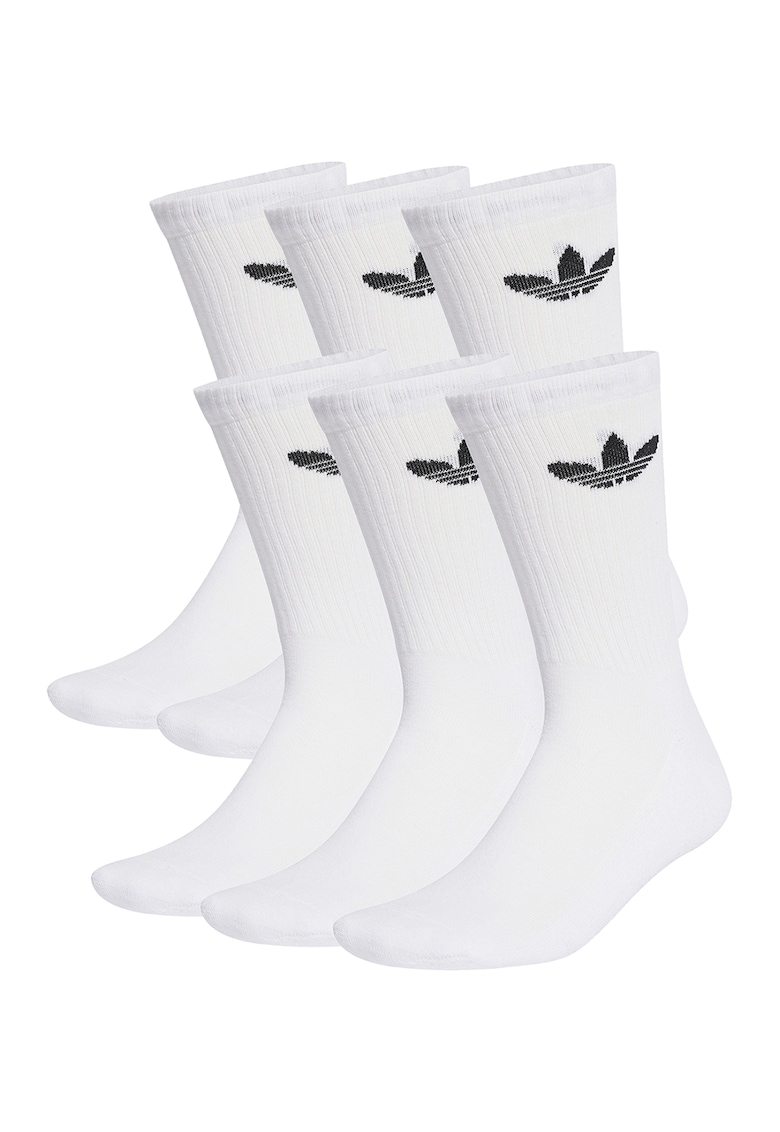 Set de sosete lungi unisex cu detaliu logo - 6 perechi