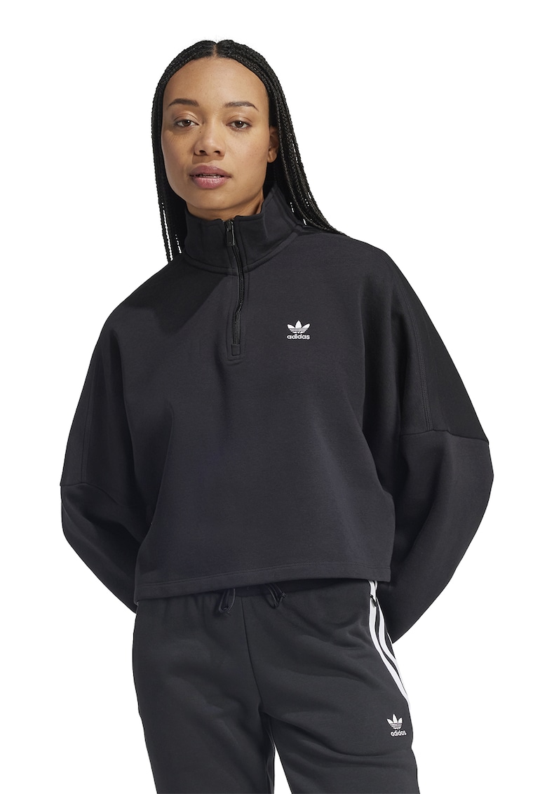 Bluza de trening supradimensionata cu fenta cu fermoar