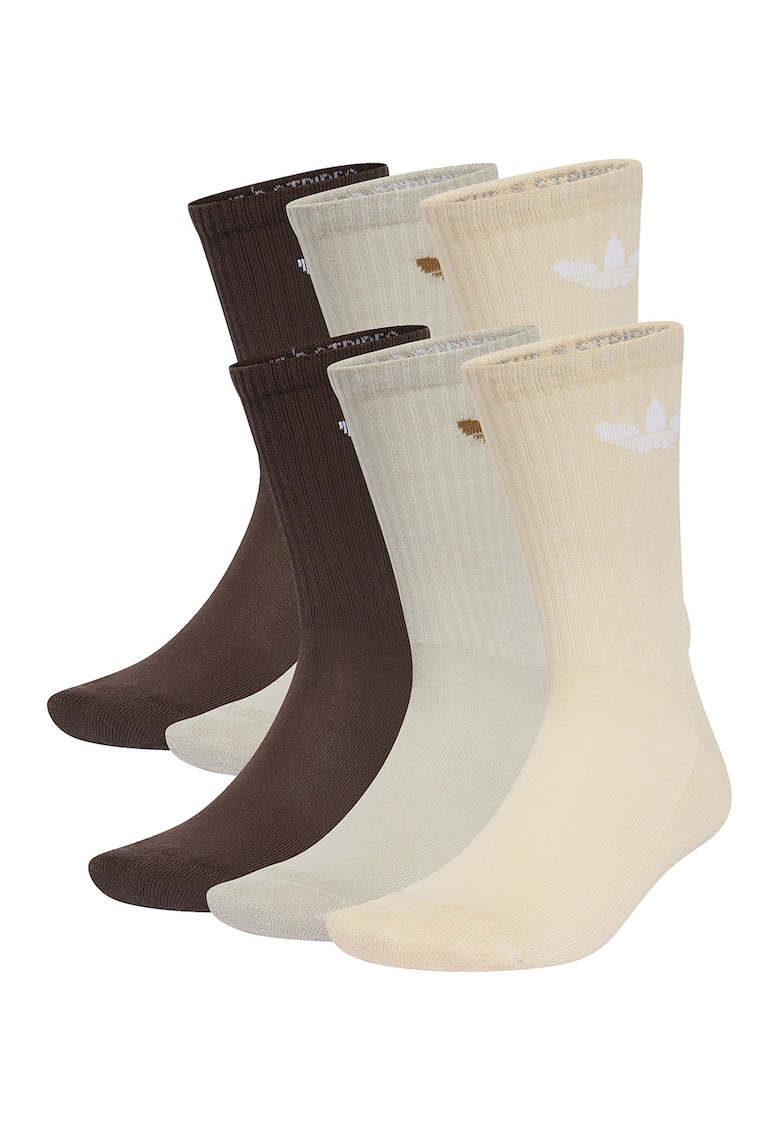 Set de sosete lungi unisex cu detaliu logo - 6 perechi