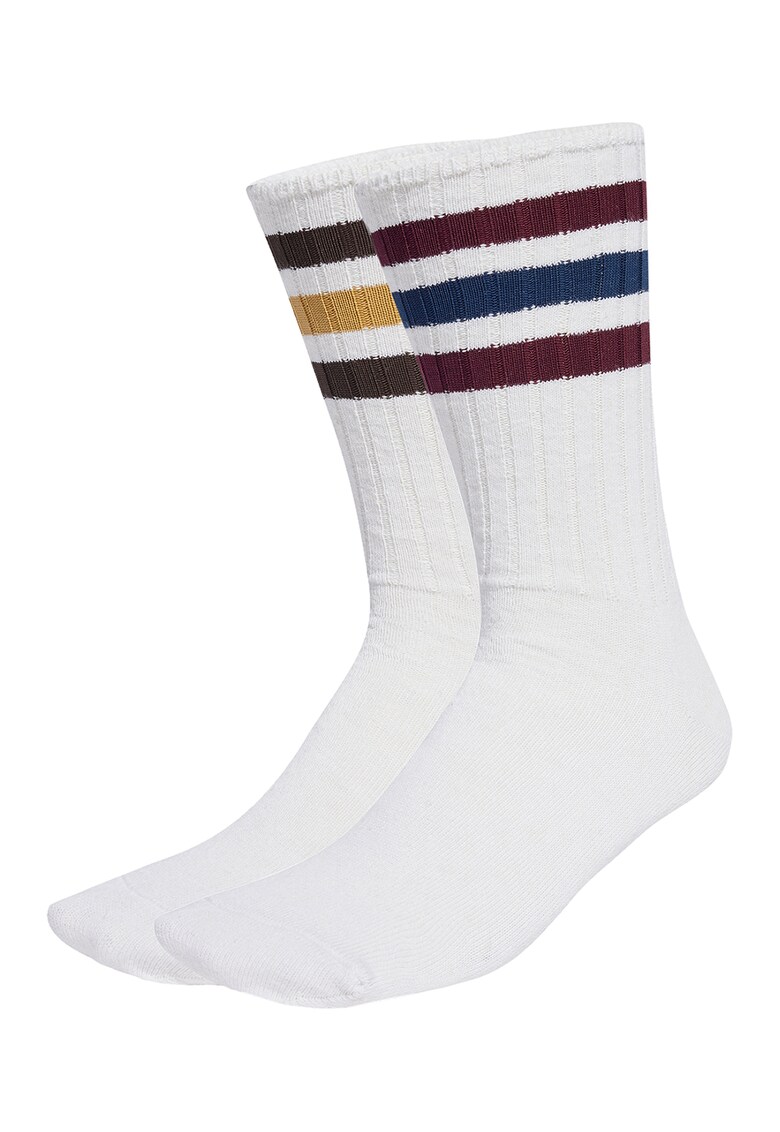 Set de sosete lungi unisex din amestec de in cu dungi - 2 perechi