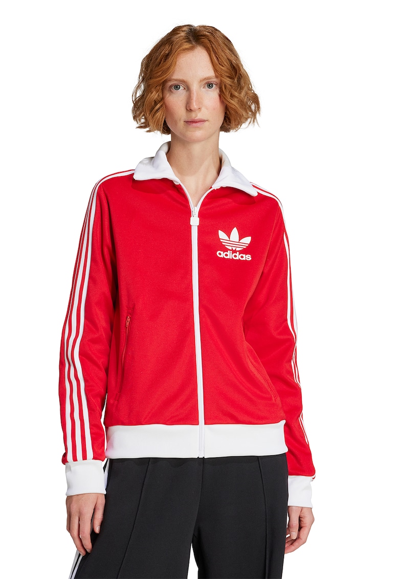 Bluza de trening cu fermoar si detaliu logo Heritage