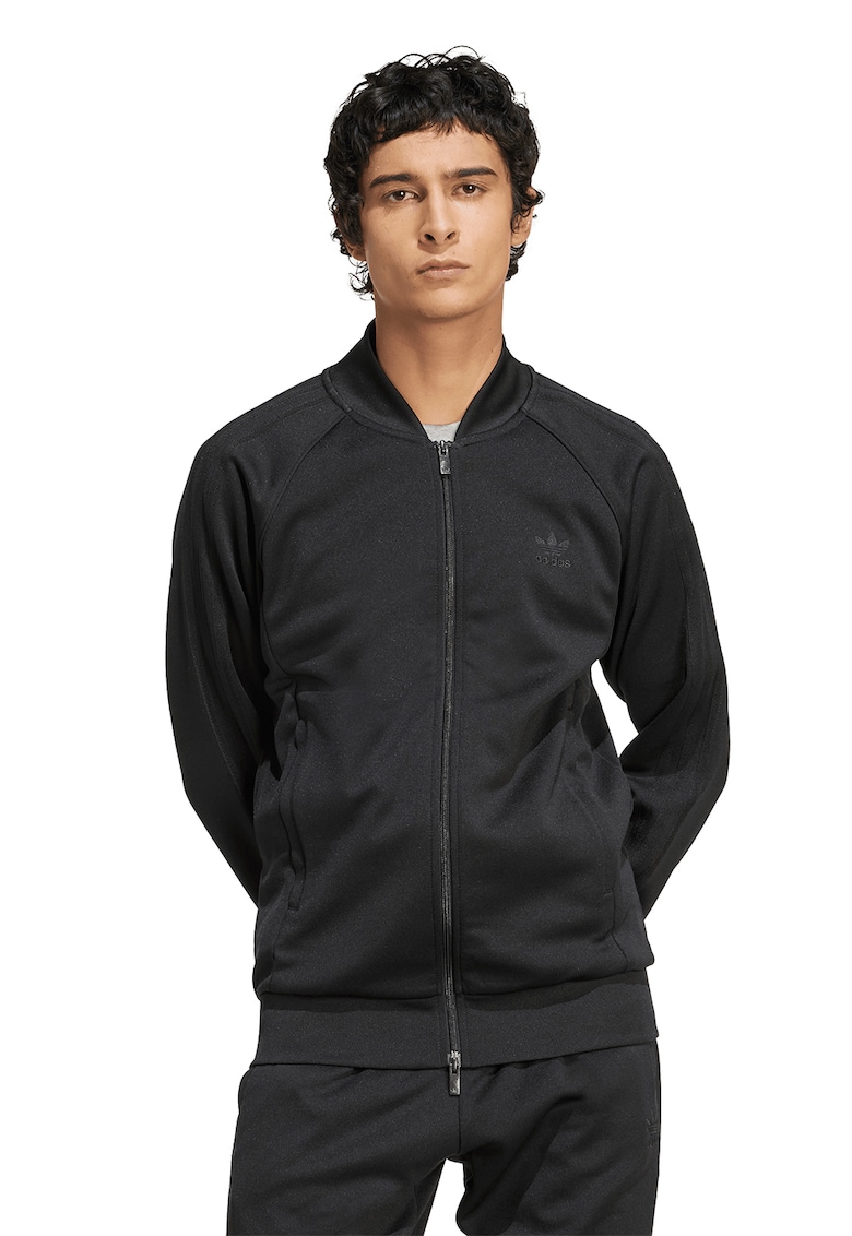 Bluza de trening cu fermoar si logo